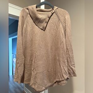 Tan Button-Detail Sweater Women’s Plus size
